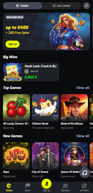 F7 Casino official site